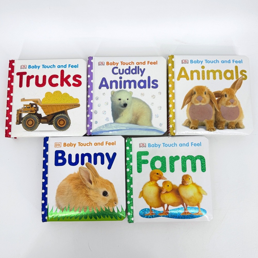 Lot 5 DK Baby Touch and Feel Board Books Animals Trucks Farm Bunny
